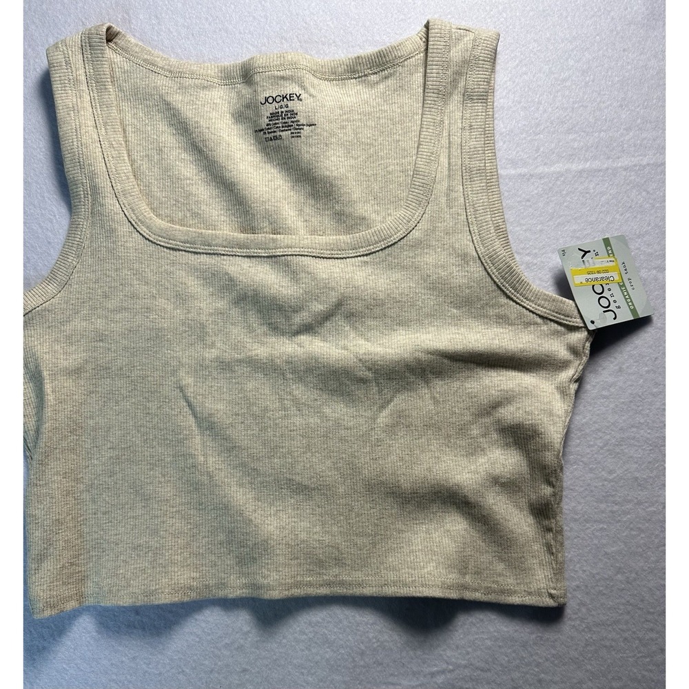 Jockey Size Large Crop Top Tank Shirt Women's Set Of 2